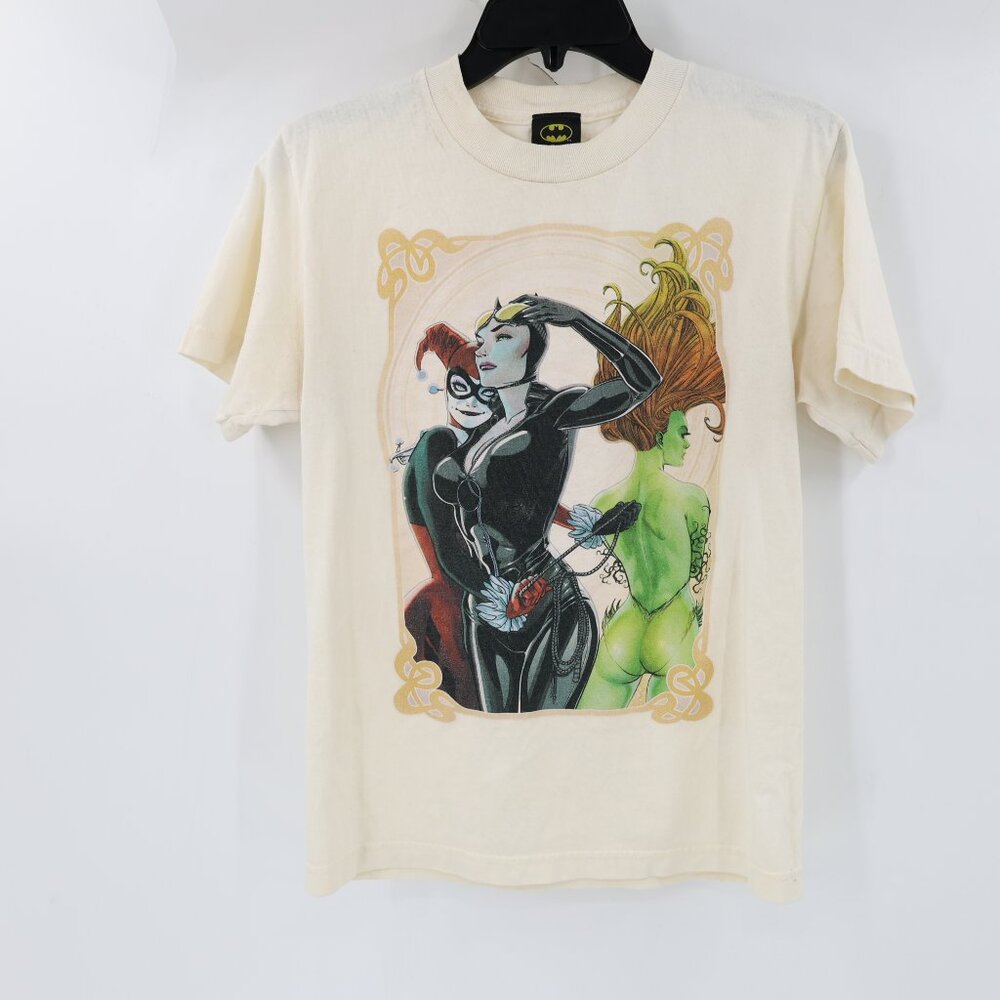 Vintage batman shirt womens small Harley Quinn Cat Woman Poison Ivy graphic tee